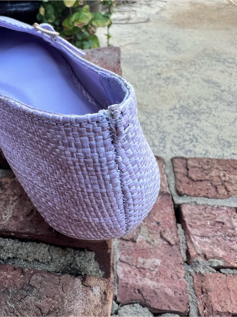 SHU SHOP Women's Lavender Woven Mary Jane Flats Square Toe Buckle US 7.5 M - Picture 15 of 16